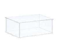 sourcing map Acrylic Display Case Plastic Box Clear Assemble Dustproof Showcase 36x36x15.5cm for Collectibles Items