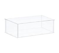 sourcing map Acrylic Display Case Plastic Box Clear Assemble Dustproof Showcase 41x36x15.5cm for Collectibles Items