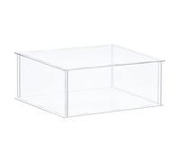 sourcing map Acrylic Display Case Plastic Box Clear Assemble Dustproof Showcase 41x41x10.5cm for Collectibles Items