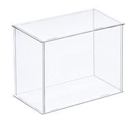 sourcing map Acrylic Display Case Plastic Box Clear Assemble Dustproof Showcase 8.3x4.3x6.1 Inch for Collectibles Items