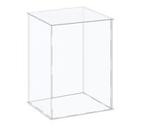 sourcing map Acrylic Display Case Plastic Box Cube Storage Box Clear Assemble Showcase 12.2x10.2x12.2 Inch for Collectibles