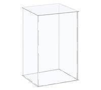 sourcing map Acrylic Display Case Plastic Box Cube Storage Box Clear Assemble Showcase 12.2x10.2x14.1 Inch for Collectibles