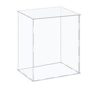 sourcing map Acrylic Display Case Plastic Box Cube Storage Box Clear Assemble Showcase 14.1x10.2x12.2 Inch for Collectibles