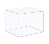 sourcing map Acrylic Display Case Plastic Box Cube Storage Box Clear Assemble Showcase 14.1x12.2x10.2 Inch for Collectibles