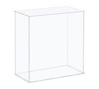 sourcing map Acrylic Display Case Plastic Box Cube Storage Box Clear Assemble Showcase 14.1x6.3x14.1 Inch for Collectibles