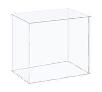 sourcing map Acrylic Display Case Plastic Box Cube Storage Box Clear Assemble Showcase 16.1x10.2x10.2 Inch for Collectibles