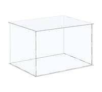sourcing map Acrylic Display Case Plastic Box Cube Storage Box Clear Assemble Showcase 16.1x12.2x10.2 Inch for Collectibles
