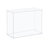 sourcing map Acrylic Display Case Plastic Box Cube Storage Box Clear Assemble Showcase 16.1x6.3x12.2 Inch for Collectibles