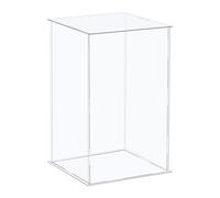 sourcing map Acrylic Display Case Plastic Box Cube Storage Box Clear Assemble Showcase 8.3x6.3x12.2 Inch for Collectibles