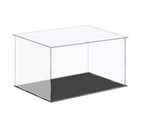 sourcing map Acrylic Display Case Plastic Box Cube Storage Box Clear Small Assemble Dustproof Showcase 36x26x20.5cm for Collectibles Items