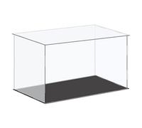 sourcing map Acrylic Display Case Plastic Box Cube Storage Box Clear Small Assemble Dustproof Showcase 16.1x10.2x10 Inch for Collectibles Items
