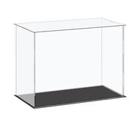 sourcing map Acrylic Display Case Plastic Box Cube Storage Box Clear Small Assemble Dustproof Showcase 36x16x25.5cm for Collectibles Items