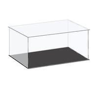 sourcing map Acrylic Display Case Plastic Box Cube Storage Box Clear Small Assemble Dustproof Showcase 16.1x12.2x8 Inch for Collectibles Items