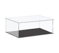 sourcing map Acrylic Display Case Plastic Box Cube Storage Box Clear Small Assemble Dustproof Showcase 16.1x10.2x6.1 Inch for Collectibles Items