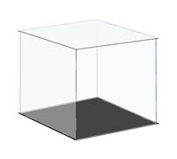 sourcing map Acrylic Display Case Plastic Box Cube Storage Box Clear Small Assemble Dustproof Showcase 36x36x30.5cm for Collectibles Items