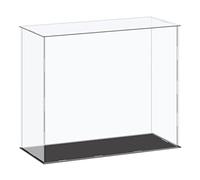 sourcing map Acrylic Display Case Plastic Box Cube Storage Box Clear Small Assemble Dustproof Showcase 41x16x35.5cm for Collectibles Items