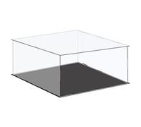 sourcing map Acrylic Display Case Plastic Box Cube Storage Box Clear Small Assemble Dustproof Showcase 41x41x15.5cm for Collectibles Items