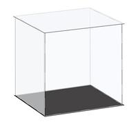 sourcing map Acrylic Display Case Plastic Box Cube Storage Box Clear Small Assemble Dustproof Showcase 36x31x35.5cm for Collectibles Items
