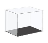 sourcing map Acrylic Display Case Plastic Box Cube Storage Box Clear Small Assemble Dustproof Showcase 36x26x25.5cm for Collectibles Items