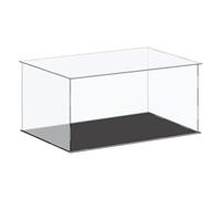 sourcing map Acrylic Display Case Plastic Box Cube Storage Box Clear Small Assemble Dustproof Showcase 16.1x10.2x8 Inch for Collectibles Items