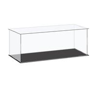 sourcing map Acrylic Display Case Plastic Box Cube Storage Box Clear Small Assemble Dustproof Showcase 41x16x15.5cm for Collectibles Items