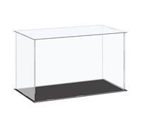 sourcing map Acrylic Display Case Plastic Box Cube Storage Box Clear Small Assemble Dustproof Showcase 36x16x20.5cm for Collectibles Items