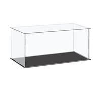 sourcing map Acrylic Display Case Plastic Box Cube Storage Box Clear Small Assemble Dustproof Showcase 36x16x15.5cm for Collectibles Items