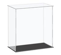 sourcing map Acrylic Display Case Plastic Box Cube Storage Box Clear Small Assemble Dustproof Showcase 36x16x35.5cm for Collectibles Items