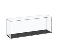 sourcing map Acrylic Display Case Plastic Box Cube Storage Box Clear Small Assemble Dustproof Showcase 16.1x4.3x6.1 Inch for Collectibles Items