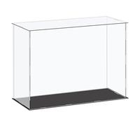 sourcing map Acrylic Display Case Plastic Box Cube Storage Box Clear Small Assemble Dustproof Showcase 41x16x30.5cm for Collectibles Items
