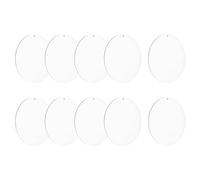 sourcing map Acrylic Keychain Blanks, 10Pcs 3.9 Inch Round Clear Acrylic Keychains 3mm Thick Circle Discs Blanks with Holes for Crafts, Tags, Pendants Hanging Jewelry Making, Labels