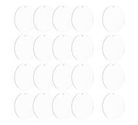 sourcing map Acrylic Keychain Blanks, 20Pcs 2.8 Inch Round Clear Acrylic Keychains 3mm Thick Circle Discs Blanks with Holes for Crafts, Tags, Pendants Hanging Jewelry Making, Labels