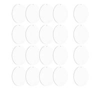 sourcing map Acrylic Keychain Blanks, 20Pcs 3.5 Inch Round Clear Acrylic Keychains 3mm Thick Circle Discs Blanks with Holes for Crafts, Tags, Pendants Hanging Jewelry Making, Labels