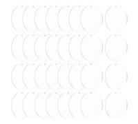 sourcing map Acrylic Keychain Blanks, 50Pcs 2.6 Inch Round Clear Acrylic Keychains 3mm Thick Circle Discs Blanks with Holes for Crafts, Tags, Pendants Hanging Jewelry Making, Labels
