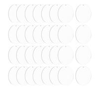 sourcing map Acrylic Keychain Blanks, 50Pcs 2.8 Inch Round Clear Acrylic Keychains 3mm Thick Circle Discs Blanks with Holes for Crafts, Tags, Pendants Hanging Jewelry Making, Labels