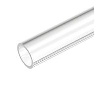 sourcing map Acrylic Pipe Clear Rigid Round Plastic Tube 17mm ID 21mm OD 10" for Lamps and Lanterns, Water Cooling System