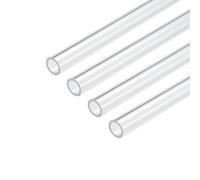 sourcing map Acrylic Pipe Clear Rigid Round Tube 10mm ID 14mm OD 10" for Lamps and Lanterns, Water Cooling System 4pcs