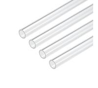 sourcing map Acrylic Pipe Clear Rigid Round Tube 12mm ID 16mm OD 10" for Lamps and Lanterns, Water Cooling System 4pcs