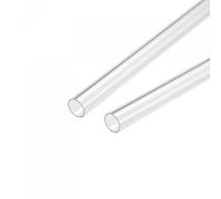 sourcing map Acrylic Pipe Clear Rigid Round Tube 13mm ID 15mm OD 10" for Lamps and Lanterns, Water Cooling System 2pcs
