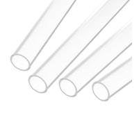 sourcing map Acrylic Pipe Clear Rigid Round Tube 17mm(0.67") ID 20mm(0.8") 14" for Lamps and Lanterns, Water Cooling System, 4pcs