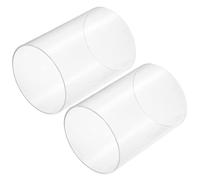sourcing map Acrylic Pipe Clear Rigid Round Tube 2pcs 105mm ID 110mm OD 6" for Lamps and Lanterns, Water Cooling System