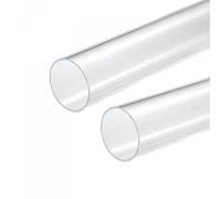 sourcing map Acrylic Pipe Clear Rigid Round Tube 42mm ID 45mm OD 10" for Lamps and Lanterns, Water Cooling System 2pcs