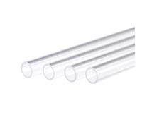 sourcing map Acrylic Pipe Rigid Round Tube Clear 10mm ID 14mm OD 3.3ft High Impact for Lighting, Models, Plumbing, Crafts 4 Pack