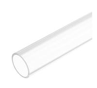 sourcing map Acrylic Pipe Rigid Round Tube Clear 22 mm ID 28mm OD 305mm for Lamps and Lanterns,Water Cooling System