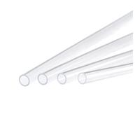 sourcing map Acrylic Pipe Rigid Round Tube Clear 6mm ID 8mm OD 500mm for Lighting, Models, Plumbing, Crafts 4 Pack