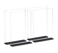 sourcing map Acrylic Sign Holder 4 Pack, 8.5x11 Inches T Shaped Desktop Sign Holder Menu Display Stand Suitable for Restaurants, Office, Home, Store - Clear