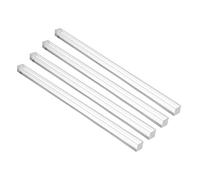 sourcing map Acrylic Square Rod,10mmx10mmx250mm Clear,Solid Plastic PMMA Bar Stick 4pcs