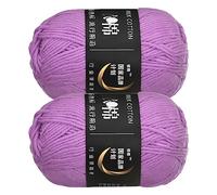 sourcing map Acrylic Yarn Skeins, 2 Pack of 50g/1.76oz Soft Crochet Yarns for Knitting and Crocheting Craft Project, Purple