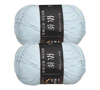 sourcing map Acrylic Yarn Skeins, 2 Pack of 50g/1.76oz Soft Crochet Yarns for Knitting and Crocheting Craft Project, Blue