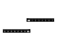 sourcing map Adhesive Backed Tape Measure 100cm Left to Right Read Measuring Tapes Stick on Workbench Ruler (Black)